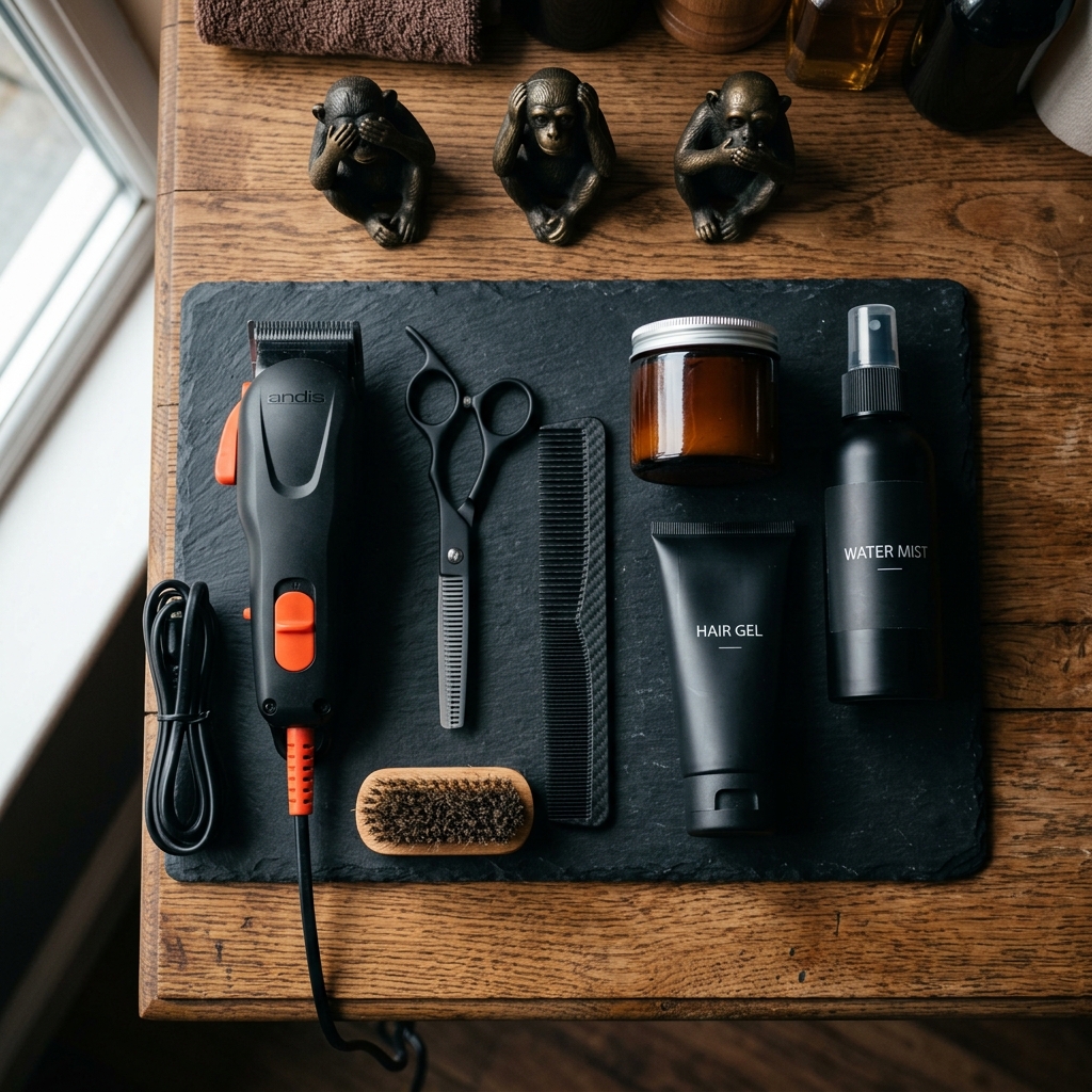 Barber tools at Fresh Fades Barbershop